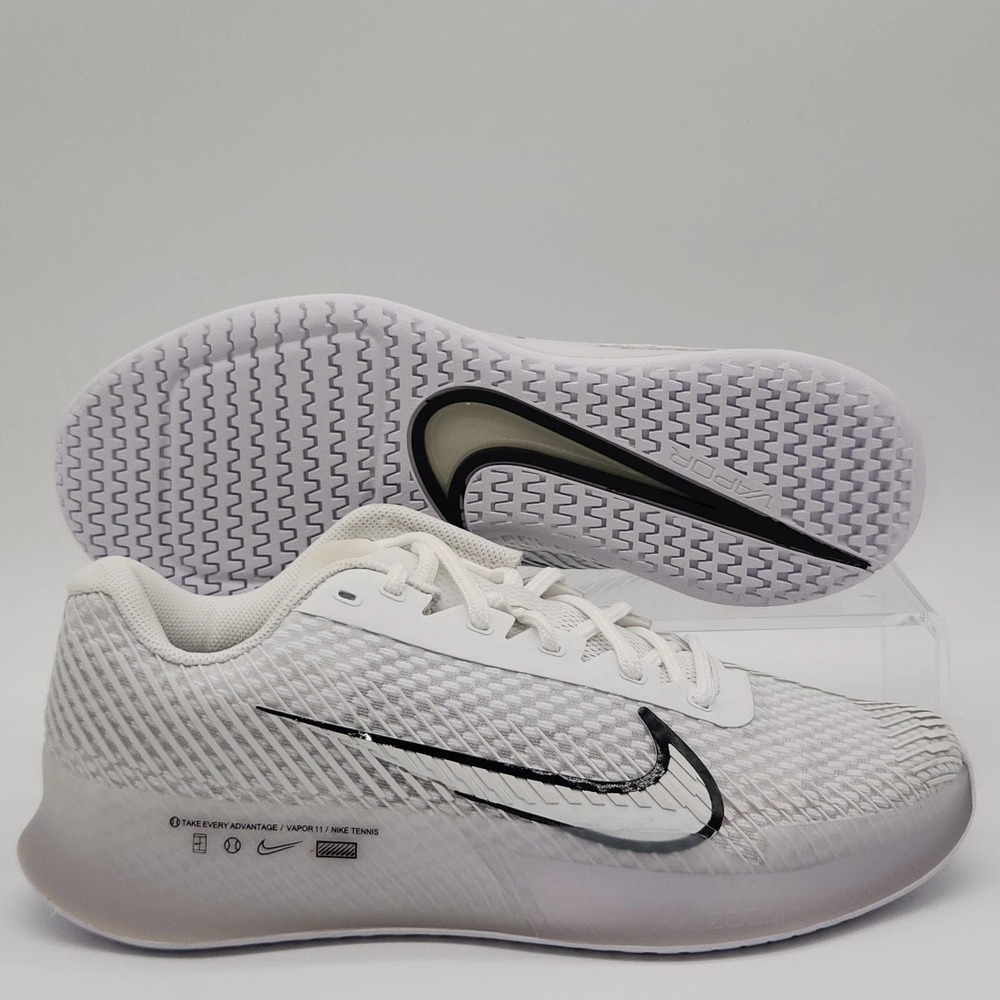 Womens Size 8.5 Nike Court Air Zoom Vapor White Black Tennis Shoe DR6965 100 NEW - Picture 2 of 7